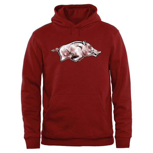 Men NCAA Arkansas Razorbacks Big Tall Classic Primary Pullover Hoodie Cardinal->more ncaa teams->NCAA Jersey